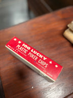 c. 1950s 100 Lucky Plastic Poker Chips Box