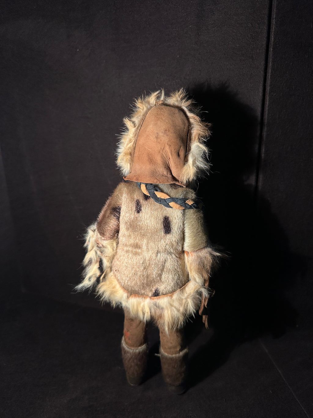 1940s Style Arctic Inuit-Style Fur Doll with Sleep Eyes