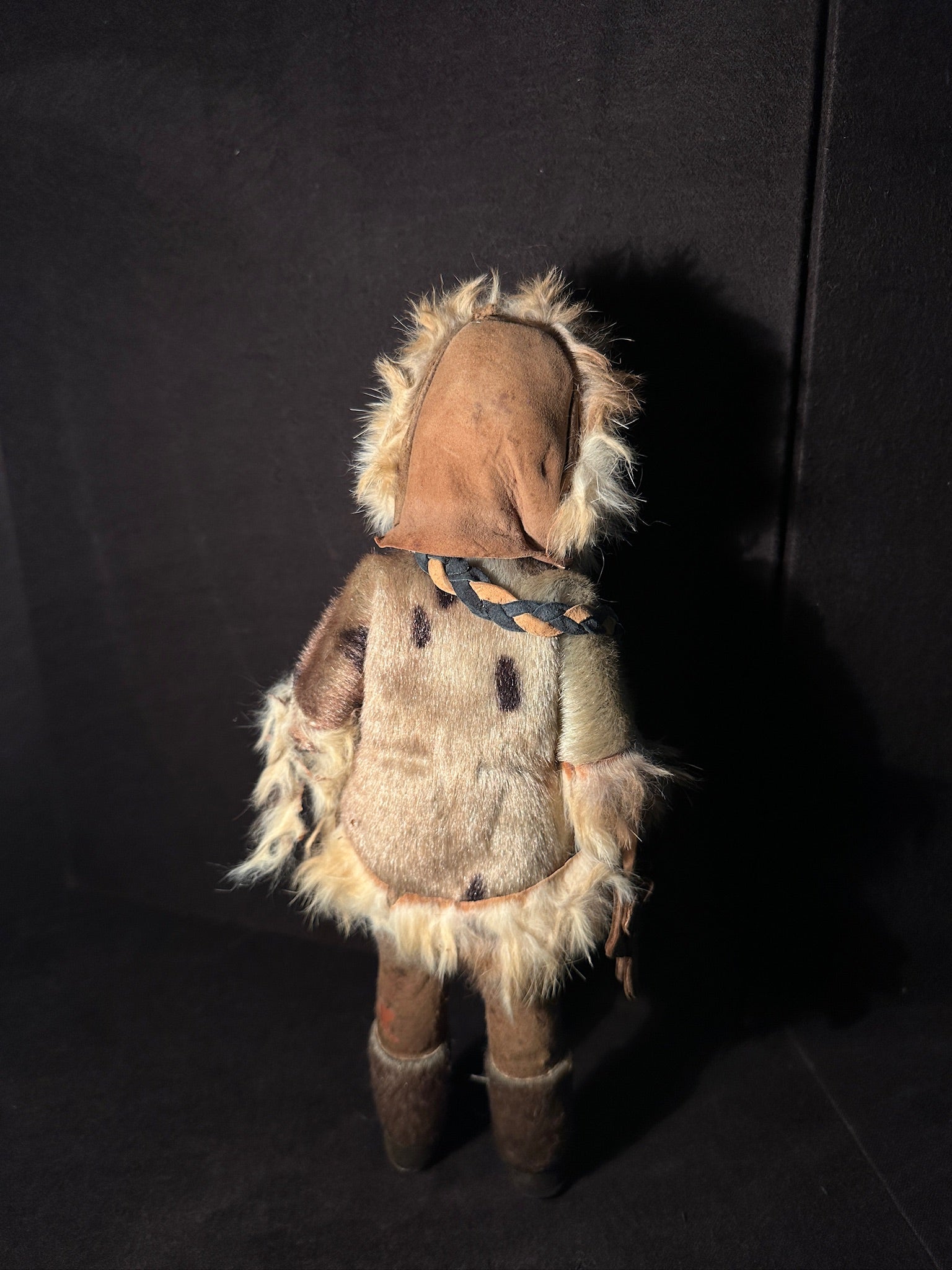 1940s Style Arctic Inuit-Style Fur Doll with Sleep Eyes