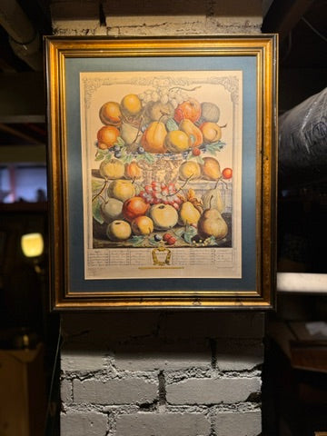 Pair of 19th-Century Hand-Colored Botanical Engravings after Robert Furber | September & December Plates