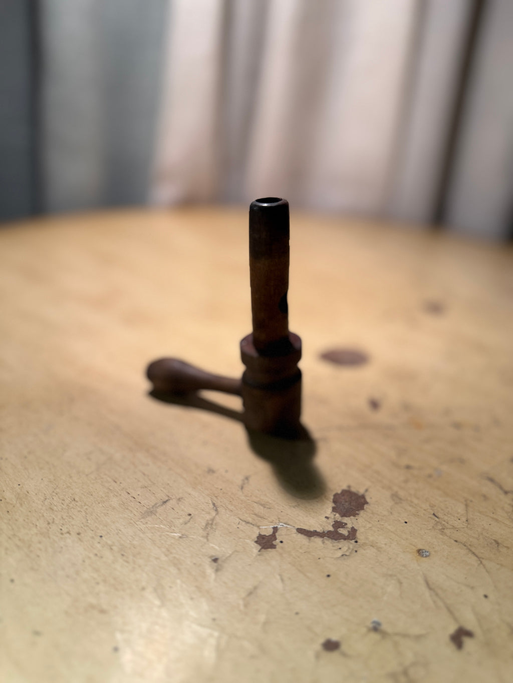 Antique Wooden Barrel Tap Key Farmhouse Tool