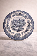 Royal Worcester Palissy “1790 Avon Scenes” Blue Transferware Bread Plate, c. 1958–1970s England