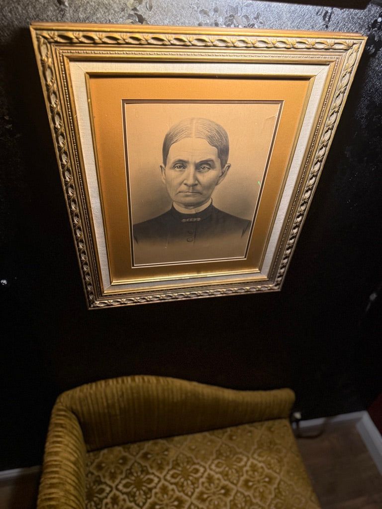 19th-Century Charcoal & Chalk Portrait of a Woman – Victorian Folk Realism, c.1870