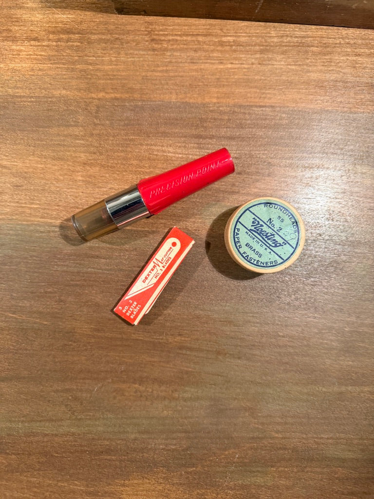 Vintage Mid-Century Gentleman's Desktop Organizer with Ephemera Collection (Reno Casino Antiques, Art - Architectural tools and Collectibles)