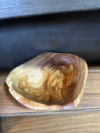 Organic Freeform Burl Wood Catchall Bowl, Hand-Carved Sculptural Centerpiece