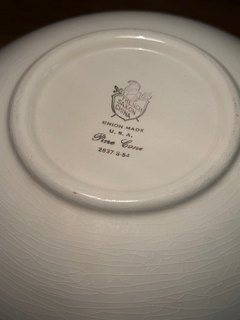 Vintage French Saxon Pine Cone Serving Bowl (c.1935–1945)