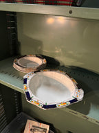 c. 1897–1913 Alfred Meakin “Osiris” Royal Semi-Porcelain 7-Piece English Serving Bowl Set