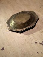 Antique Hammered Brass Handled Dish (c. 1900–1930)