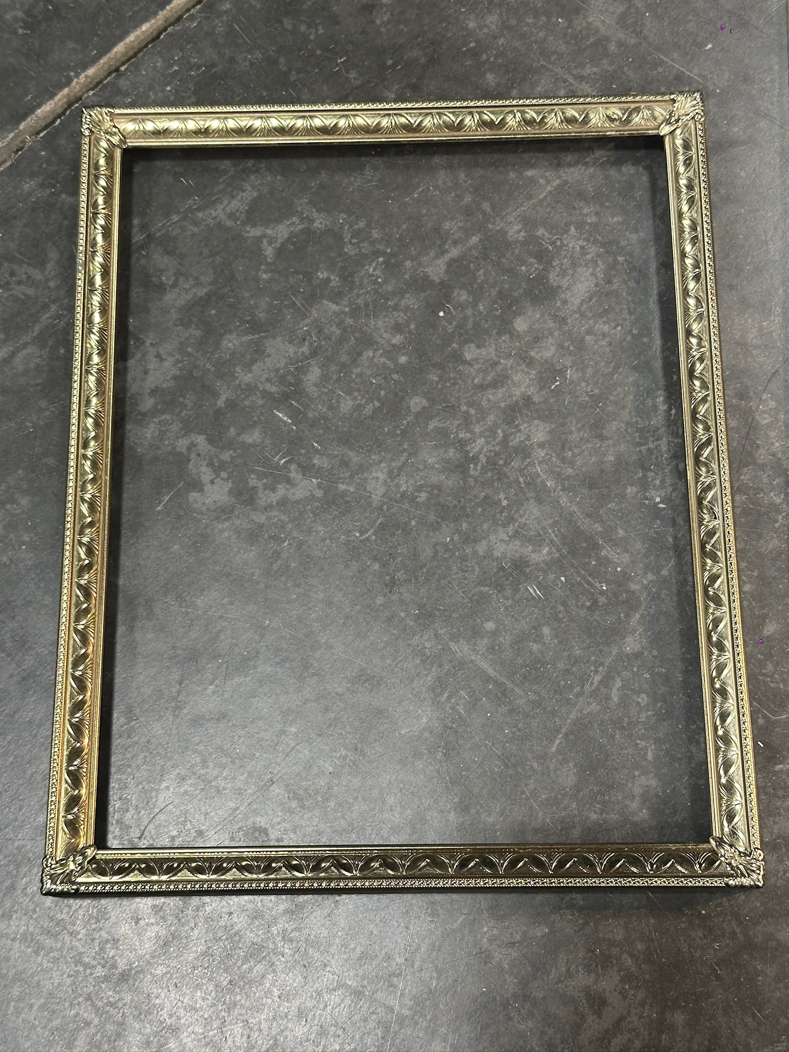 intage Ornate Gold-Tone Picture Frame with Paris Ephemera, c. 1970s–1980s