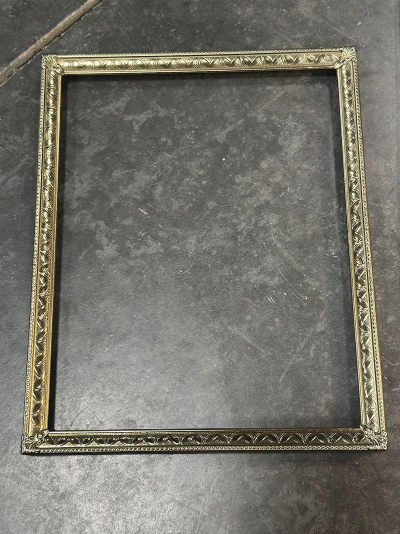 intage Ornate Gold-Tone Picture Frame with Paris Ephemera, c. 1970s–1980s
