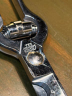 Böker Chromium Poultry Shears, Forged and Chrome-Plated with Coil-Spring Action, Bone Notch and Sliding Latch, U.S.A., c. 1945–1965
