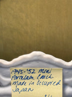 Miniature Porcelain Settee with Hand-Applied Flowers and Gilt Lining, Stamped Made in Occupied Japan — Datable to February 1947 – April 1952