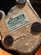 "Sitting Pretty" Sandicast Dachshund Figurine | Hand-Cast Resin Dog Sculpture, 1990