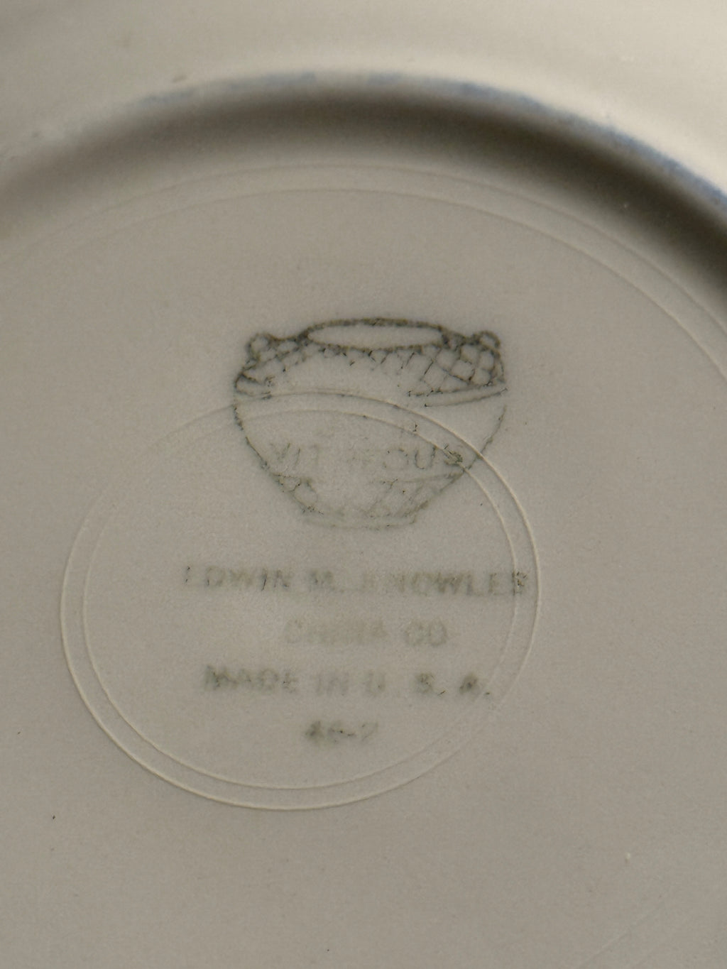 Floral Rose Saucer, Edwin M. Knowles China Co., American Semi-Vitreous China, c. 1920s–1930s (Set of 5)