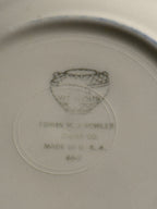 Floral Rose Saucer, Edwin M. Knowles China Co., American Semi-Vitreous China, c. 1920s–1930s (Set of 5)