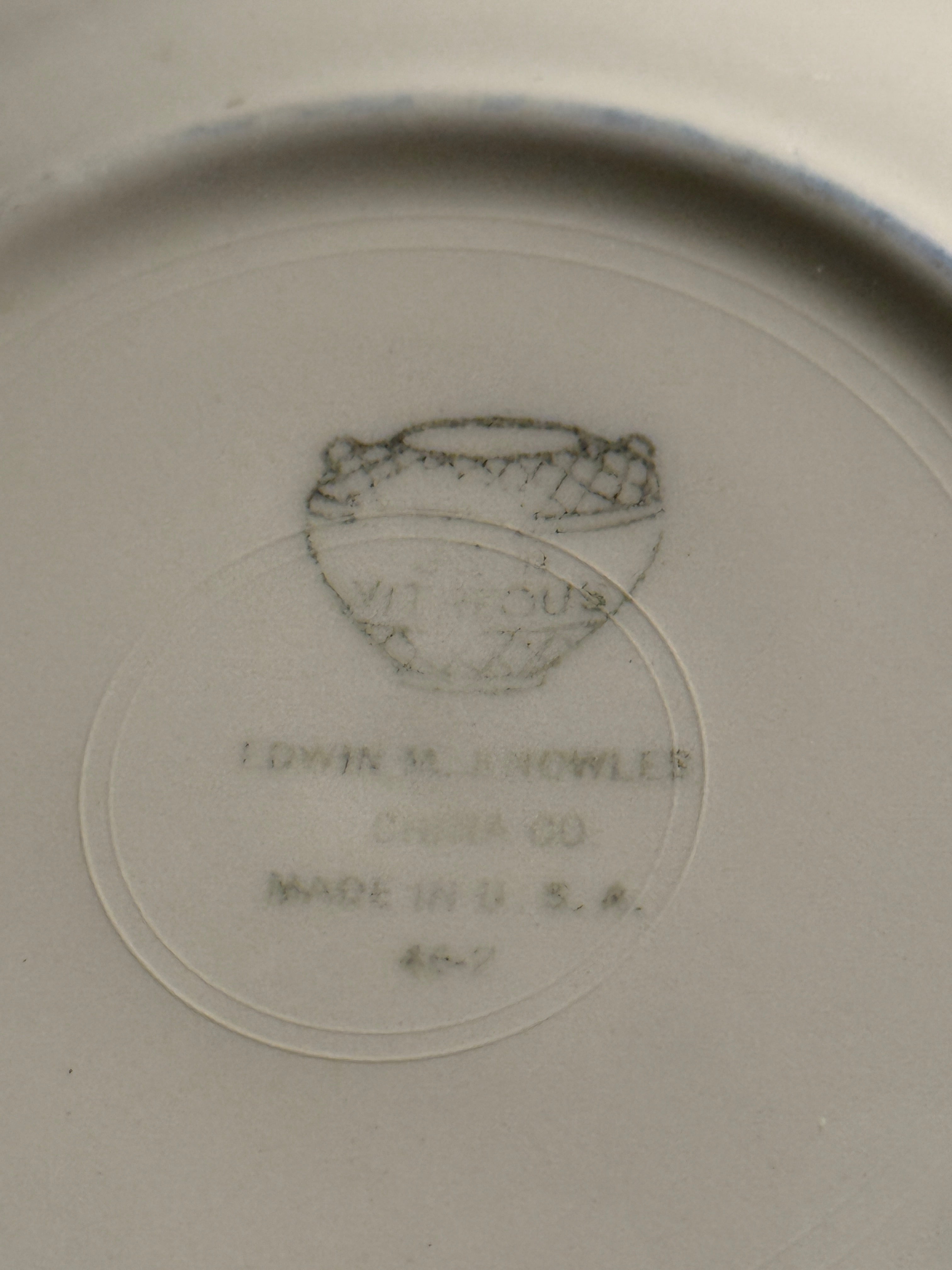 Floral Rose Saucer, Edwin M. Knowles China Co., American Semi-Vitreous China, c. 1920s–1930s (Set of 5)