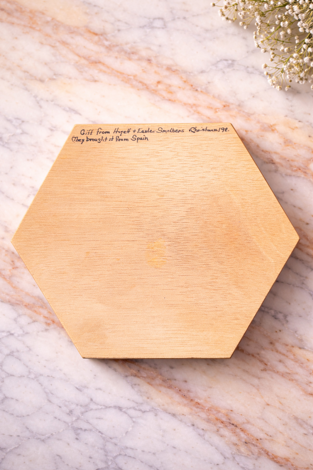 Vintage Spanish Marquetry Coaster / Trivet c. 1992