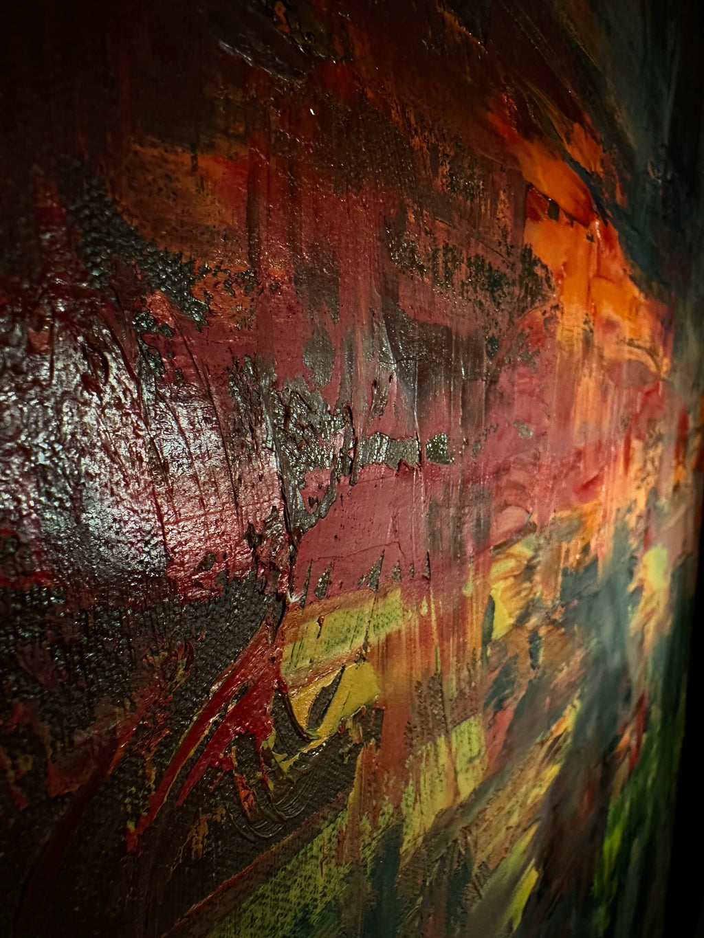 Untitled Abstract Oil Painting (2015) | Contemporary 24×30 Canvas