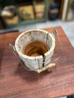 Reclaimed Stave Wood Bucket Planter with Terracotta Pot, c. 1980–2010