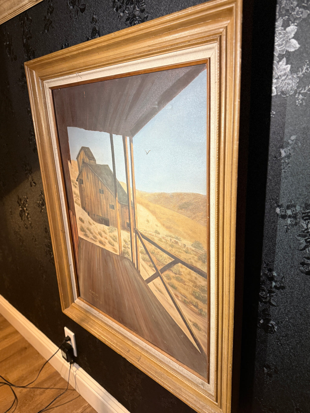 Mid-Century Oil On Canvas Signed Terry Daughtery Berlin Nevada, c 1970-1980