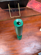 Antique Hand-Carved Wood Candlestick in Green Paint, c. 1880–1925