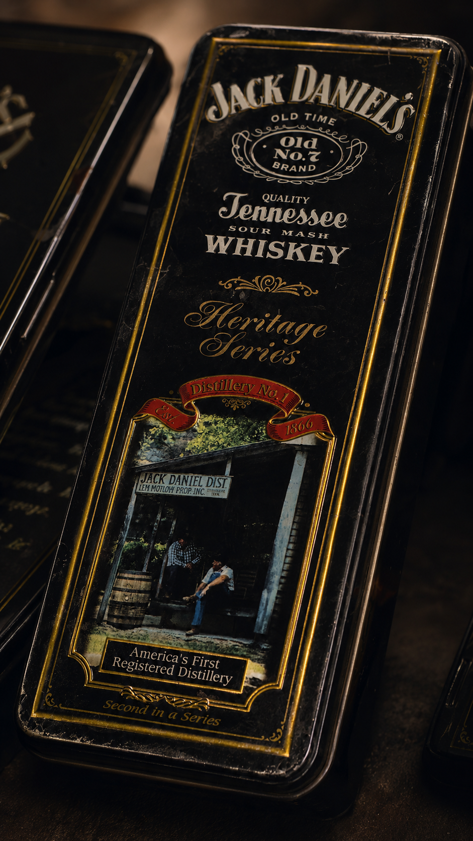 Vintage Jack Daniel’s Heritage Series Whiskey Tins, Set of 2