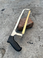 Millers Falls No. 99 Adjustable Hacksaw Frame with Pistol Grip, Greenfield Mass., with a Wood-Handled Pad Saw, c. 1950–1970