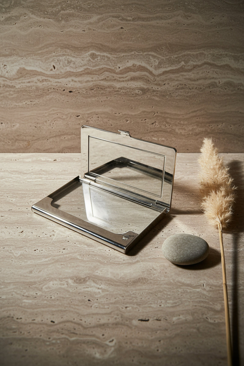 Vintage Silver-Tone Metal Card Case c. 1950s-1970s