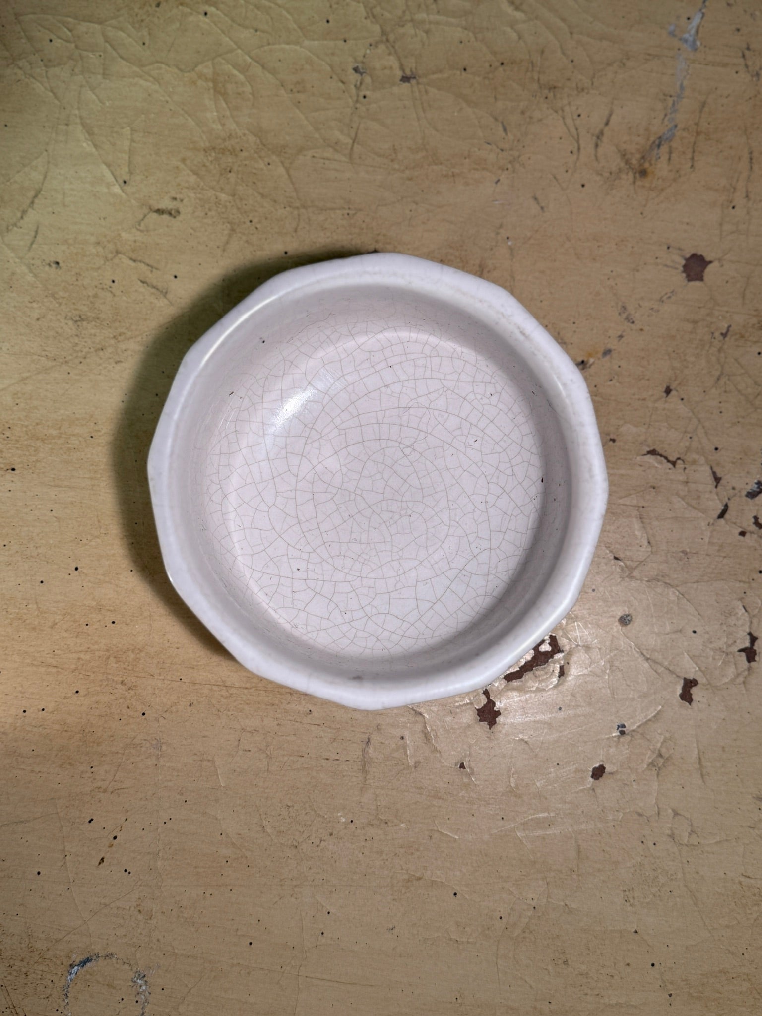 Vintage Pfaltzgraff Stoneware Bowl USA c.1960s Faceted Form