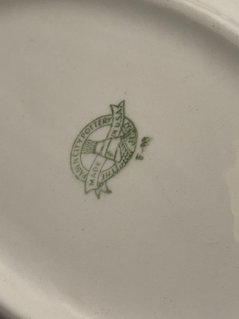 Paden City Pottery Oval Serving Platter c.1925–1940 | Antique American Floral China