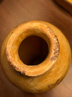 Ochre Crackle-Glaze Baluster Vase, Yellow Earthenware Body, c. 1900–1950