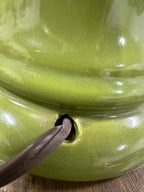 Mid-Century Chartreuse Ceramic Ginger Jar Table Lamp, c. 1955–1975
