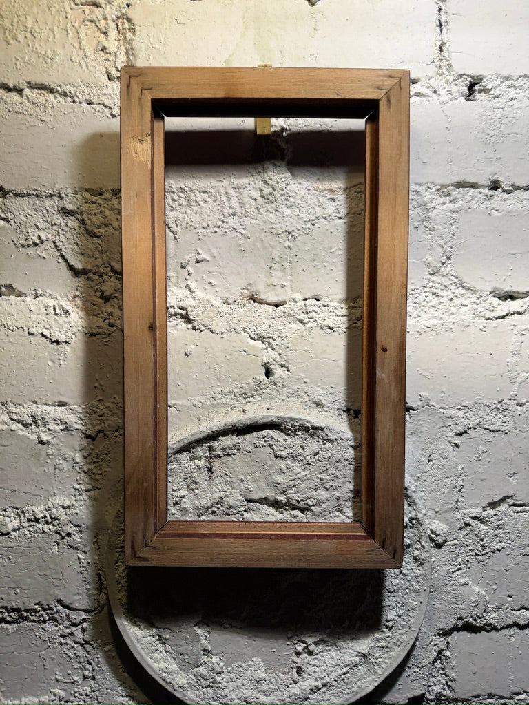 Antique Narrow Carved Wood Picture Frame, c. 1890s–1920s