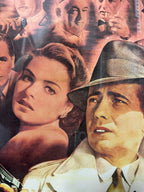 Vintage 1970 Casablanca Movie Poster in Wood Frame