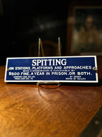 Vintage “No Spitting” Metal Sign by Ande Rooney Inc. | 1987 Public Health Warning