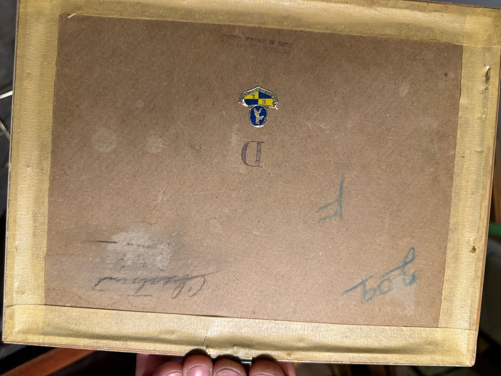 Antique Pastoral Landscape Chromolithograph (c. 1890–1910) | Ornate Gilt Framed Print