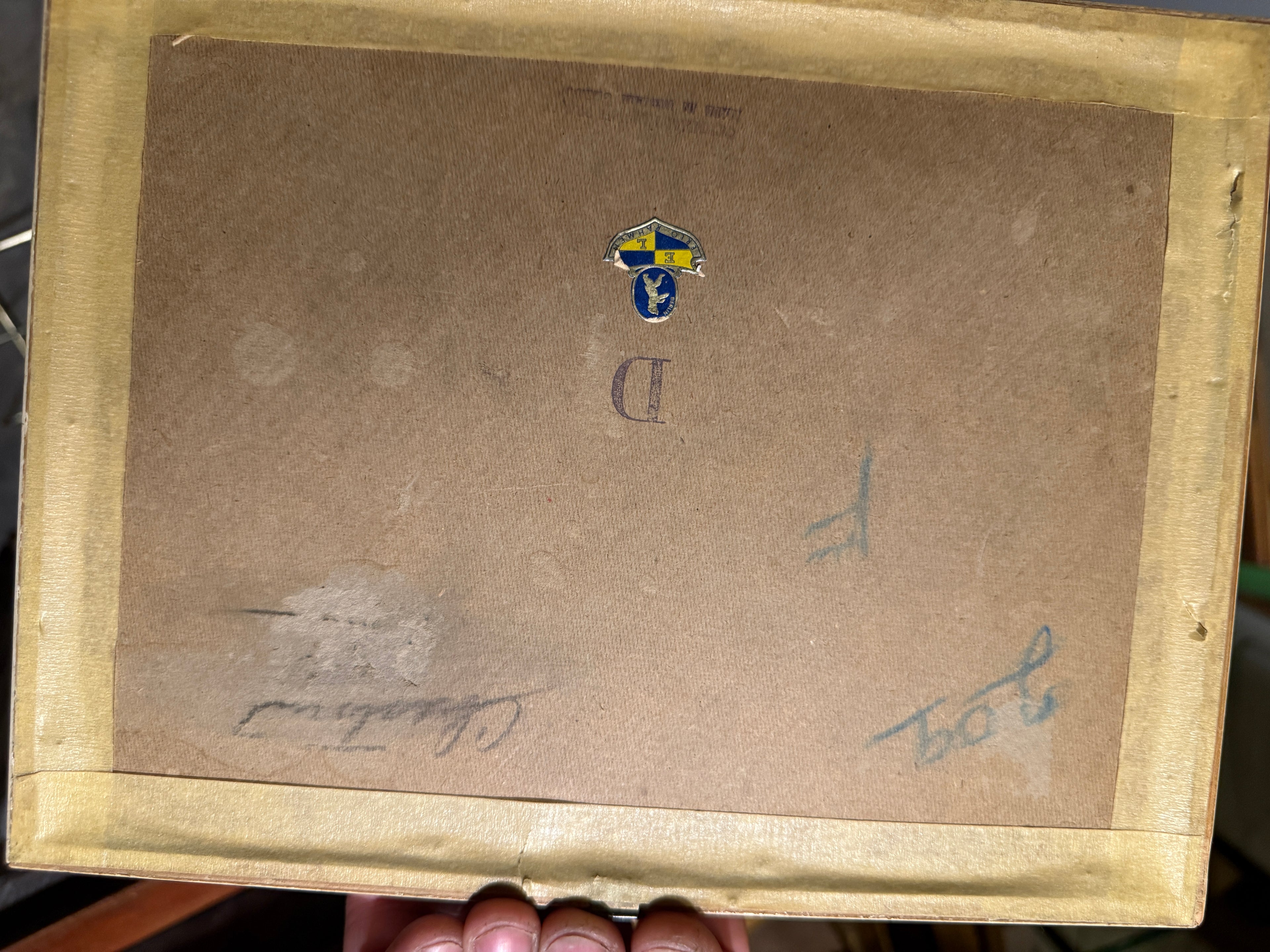 Antique Pastoral Landscape Chromolithograph (c. 1890–1910) | Ornate Gilt Framed Print