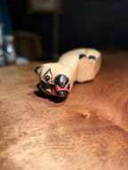 Hand-Carved Wooden Cat Folk Art Figure, c. 1920–1950