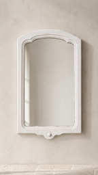 c. 1930s–1940s White Painted Wood Arched Mirror