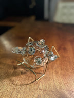 Vintage Pressed Glass Creamer with Scalloped Rim | Clear Glass Mini Pitcher