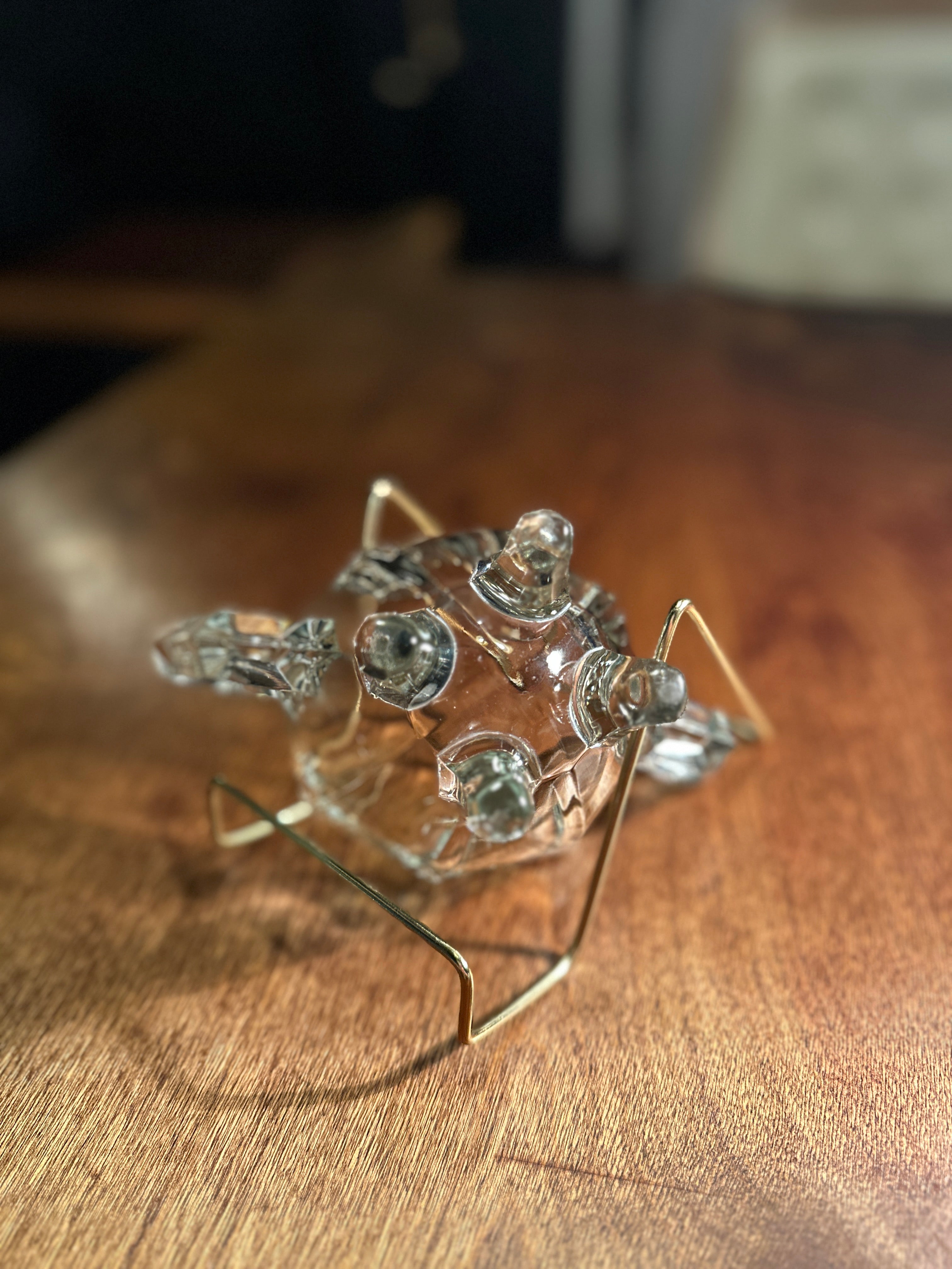 Vintage Pressed Glass Creamer with Scalloped Rim | Clear Glass Mini Pitcher