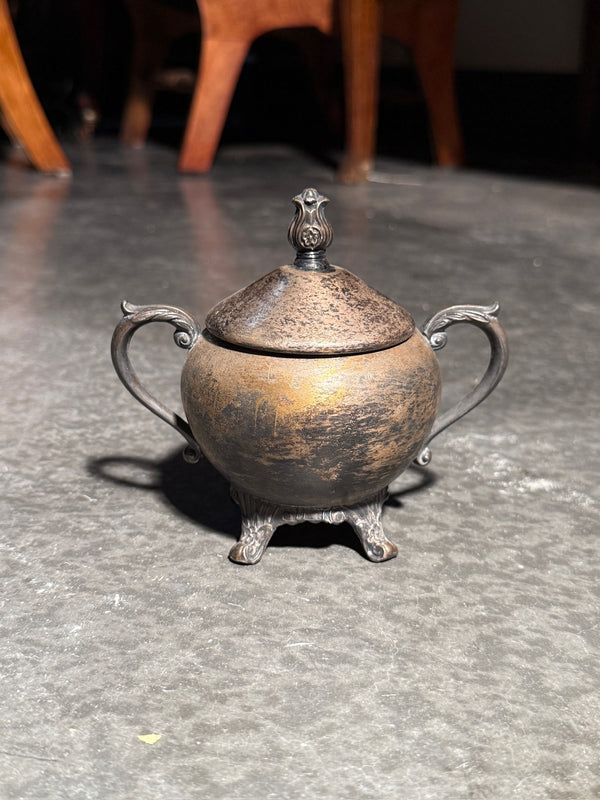 Vintage F.B. Rogers Footed Silverplate Sugar Bowl, c. 1905–1930