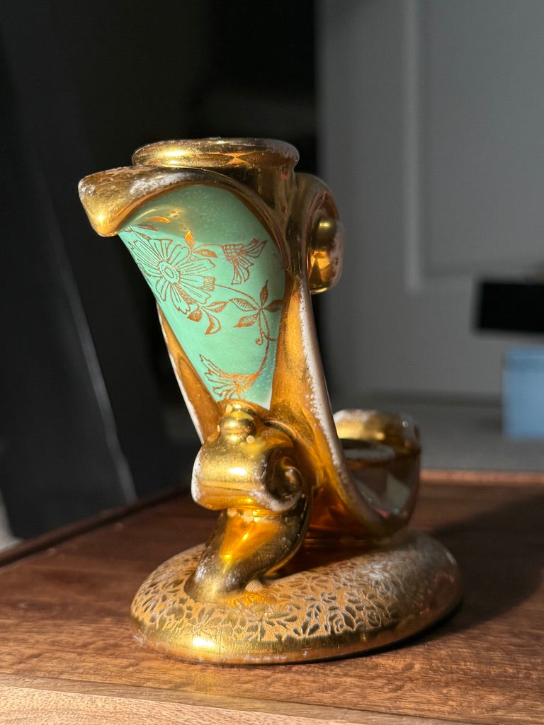 Gilt Rococo Scroll Double Candleholder, c. Early-to-Mid 20th Century