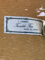 Giltwood Footed Jewellery Casket with Ballet Studio Scene and White Filigree Trim, Red Velvet Interior, Original L Gambor “Twinkle Toes” Label, Japan, After 1952