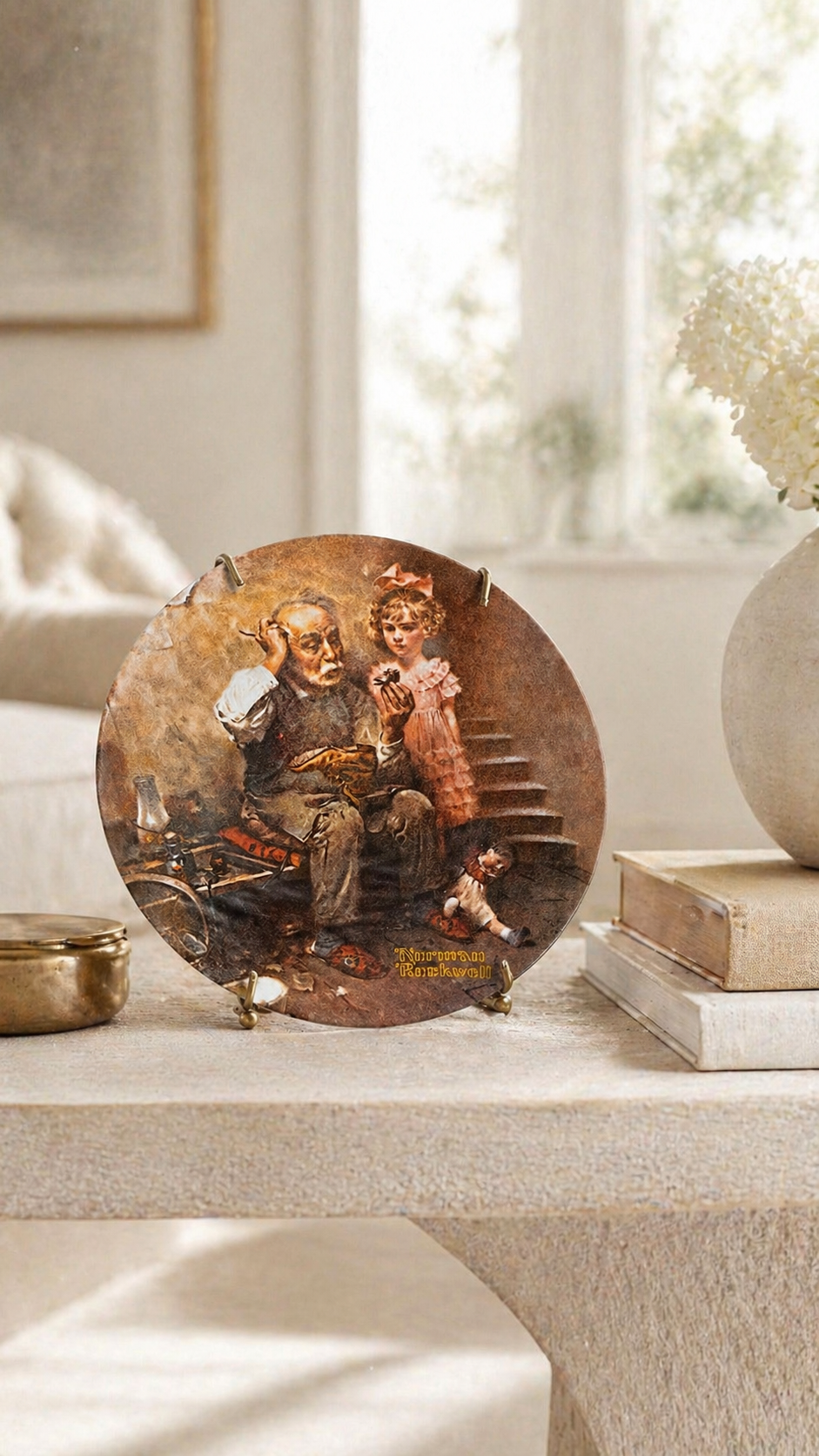 Vintage Norman Rockwell “The Cobbler” Knowles Plate, c. 1978