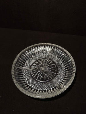 Pressed Glass Three-Part Relish Dish, c. 1960s