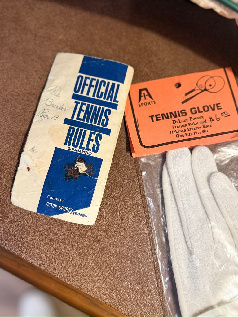 c. 1970 A1 Sports Ladies’ Tennis Glove With Rules Booklet