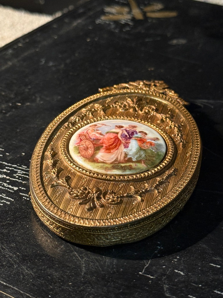 Pair of Antique Gilt Classical Medallion Wall Plaques, c. 1890s–1920s