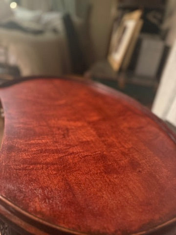 Mid-Century Mersman Demilune Side Table (c. 1938–1950s) | Cherry Wood Half-Moon Table | Hinchman Collective