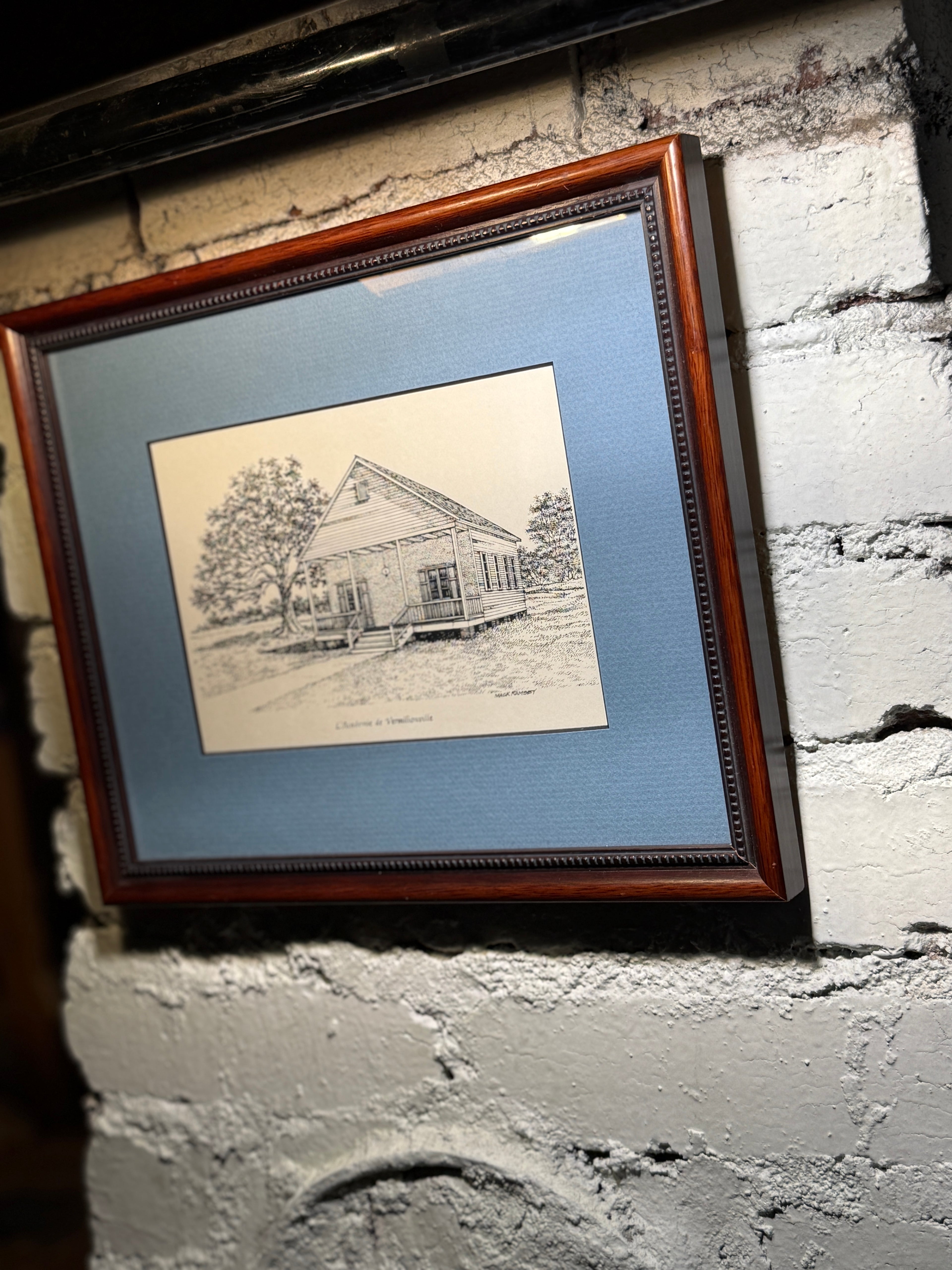 Floyd Sonnier Pen and Ink Drawing – L’Académie de Vermilionville | Louisiana Architectural Art